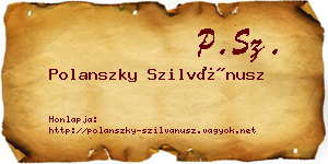 Polanszky Szilvánusz névjegykártya